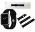 Rubik 38mm Soft Silicone Rubber 2 Length Sport Band for Apple Watch 1st Gen Black