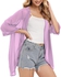 ROV D'Clothier Purple Light Weight Kimono Jacket Women Cover Up Swim Top Blouse Shirt