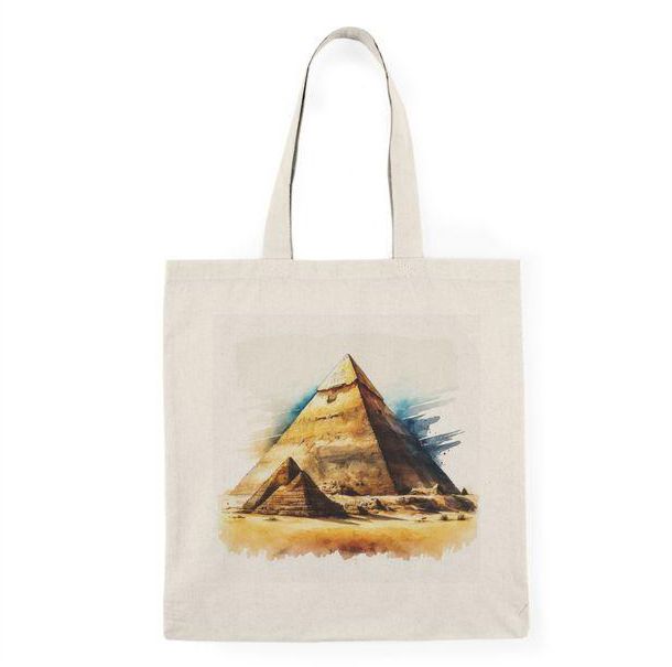 توتي باج مصر والفراعنة - شنطة قماش دك ثقيل The Great Pyramid of Giza in Egypt Tote Bag