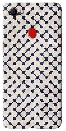 Matte Finish Slim Snap Basic Case Cover For Oppo F7 Connect The Dots (White)