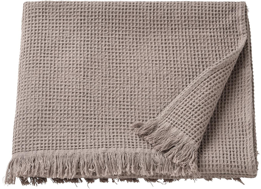 VALLASÅN Bath towel - light grey/brown 70x140 cm