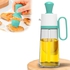 630ml Oil Vinegar Sauce Dispenser Bottle with Grill Brush - Oil Storage and Dispenser Container with Silicone Basting Brush, Kitchen Supplies