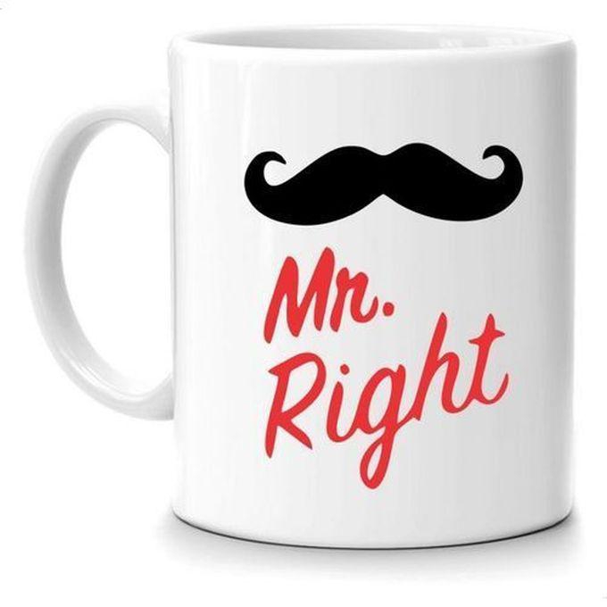 Mr Right Ceramic Mug - Multicolor