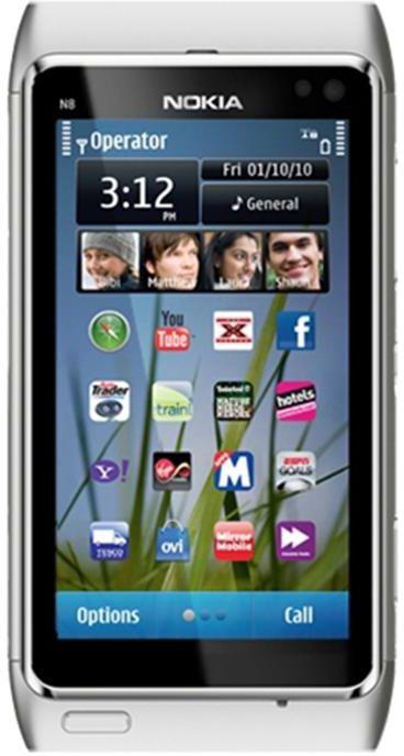 Nokia N8-00 - 16GB, WiFi, Silver-White