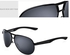 R.B.space Men Sunglasses, Polarized, Black and Black Frame, with Box,Cleaner and Test Card