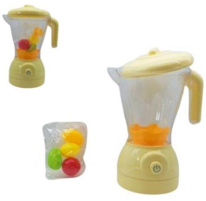 لعبة ماكينة عصير الفاكهة مع قطع الفاكهة - (أصفر - 1986-1)