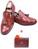Kitenge Products Shiny Brown Loafer + Free Men Wallet