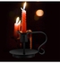 3-Piece Candle Holder Set Black 11.2x7.5cm