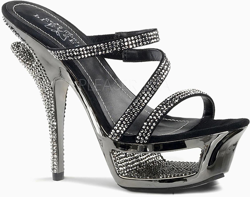Pleaser Day & Night Women's 'Deluxe-603' Strap Cut-out Platform Sandals