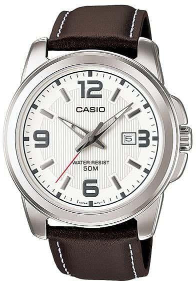 Get Casio MTP-1314L-7AVDF Analog Watch for Men, Leather Band - Brown with best offers | Raneen.com