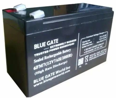 Blue Gate Genuine Ups Replacement Battery 12v/7ah - Black