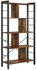VASAGLE Bookshelf, Industrial Bookcase, Floor Standing Bookcase, Large 4-Tier Storage Rack in Living Room Office Study, Simple Assembly, Engineered Wood and Stable Steel Frame, Rustic Brown LBC12BX