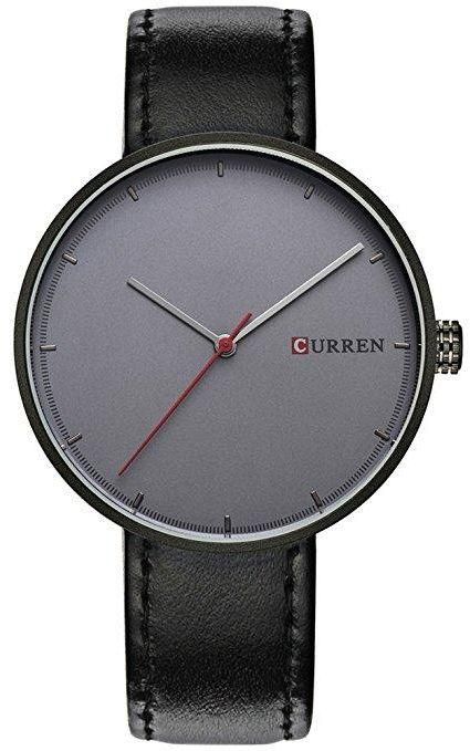 Curren 8223 Men's Sports Waterproof Analog Leather Strap Quartz Wrist Watch - Grey