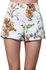 Milla by Trendyol MLWSS16BJ3428 Floral Shorts for Women - L, White