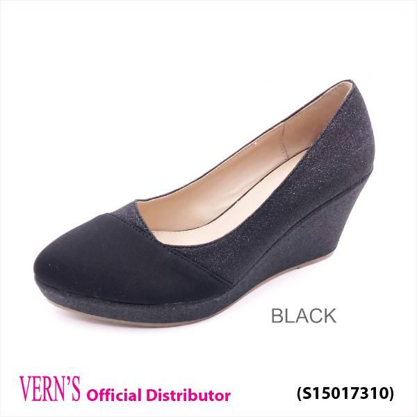 VERN'S Fashion Heels Wedges S15017310 - 7 Sizes (Black - Gold)