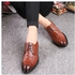 Tauntte Crocodile Pattern Formal Shoes Men Retro Wedding Shoes Genuine Leather Casual Shoes (Brown)