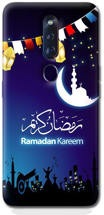 جراب شفاف سليكون مطبوع هاتف اوبو اف 11 برو رمضان 6