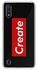 غطاء حماية مرن بطبعة كاملة لكلمة "Create" لهاتف سامسونج جالاكسي A01 متعدد الألوان