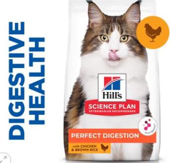 Hill’s Science Plan Perfect Digestion Adult 1+ Cat Dry Food With Chicken & Brown Rice 1.5kg