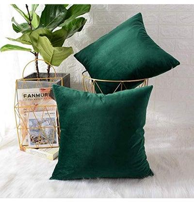 6-Piece Solid Pattern Decorative Pillow polyester Aqua Green 45x45cm