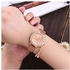 Sanwood Fashion Women Eiffel Tower Pendant Wristwatch Alloy Strap Quartz Wrist Watch-Rose Gold