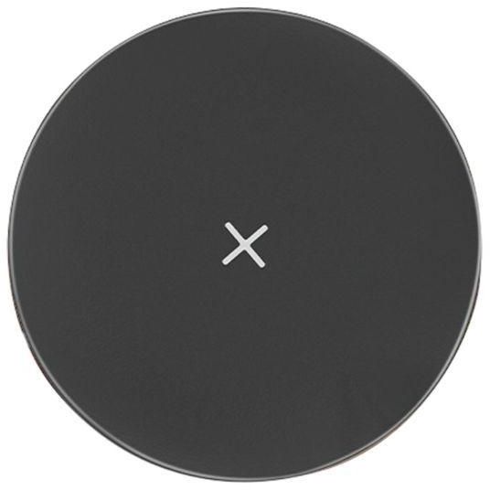 15W Portable Desktop Ultra-Thin Round Wireless Fast-Black