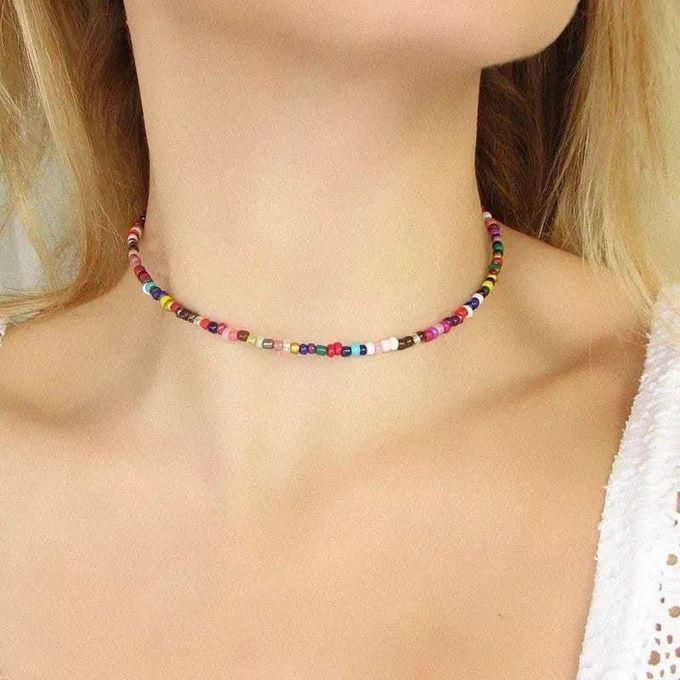 Multi Colors Necklace - Choker - Beads