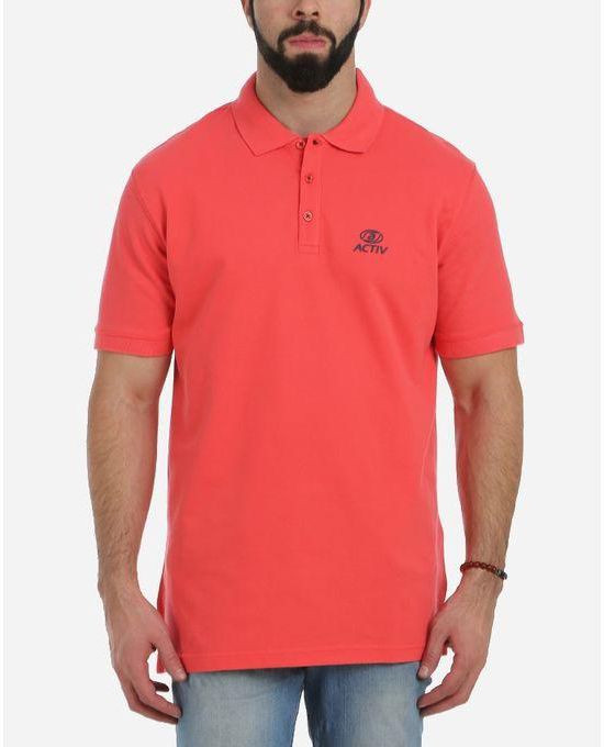 Activ Buttoned Neck Polo Shirt - Watermelon