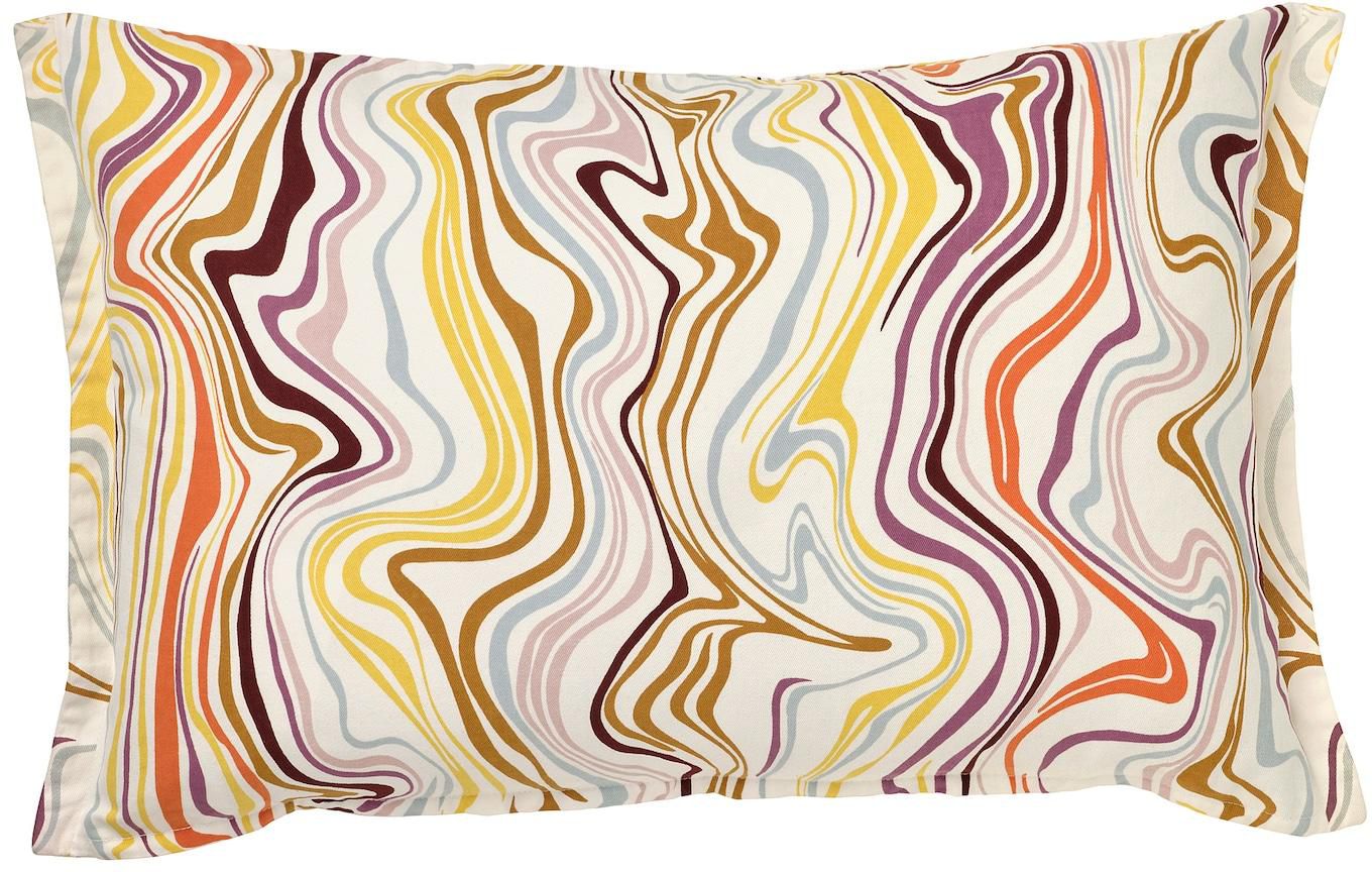KLIPPNEJLIKA Cushion cover - off-white/multicolour 40x58 cm