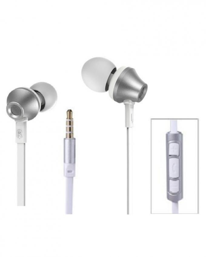 Remax RM-610D - Stereo In-ear Earphones With Mic - Silver