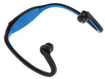 سماعة أذن لاسلكية بشريط للرقبة تعمل بتقنية البلوتوث الأسود / الأزرق
