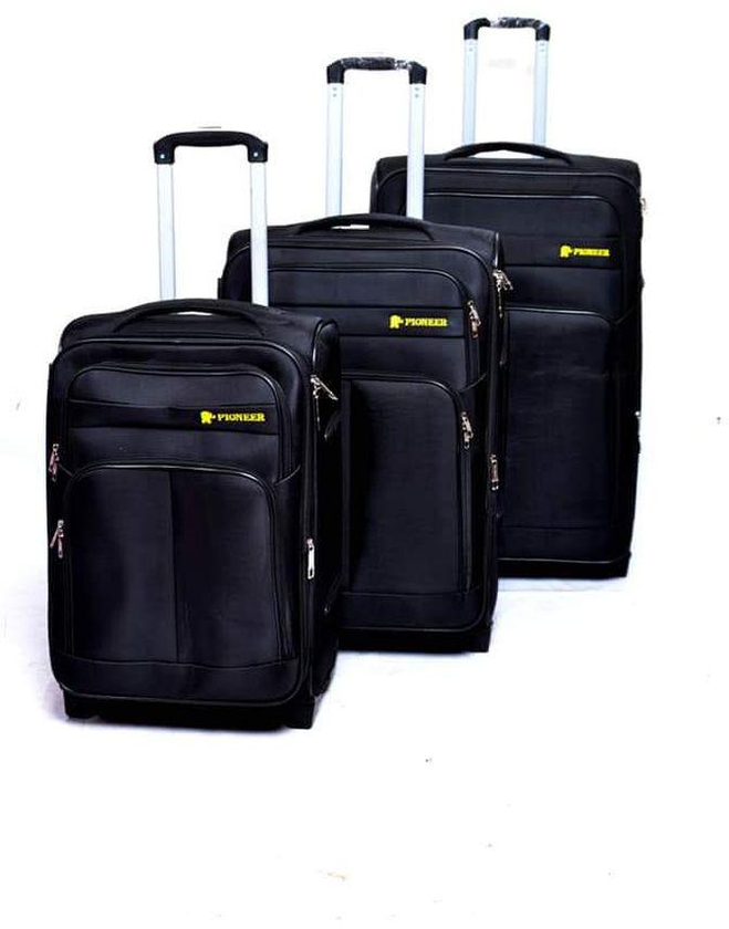 Pioneer 3In1 Black Travelling Suitcase