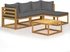 Vidaxl 5 Piece Garden Lounge Set With Cushions Solid Acacia Wood