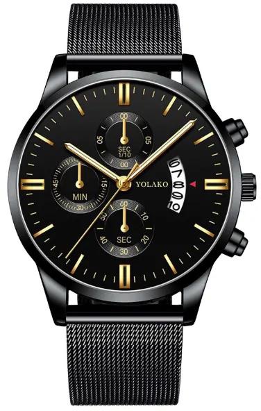 Fashion Mens Watches Luxury Men Stainless Steel Mesh Belt Quartz Wrist Watch Man Business Casual Leather Watch