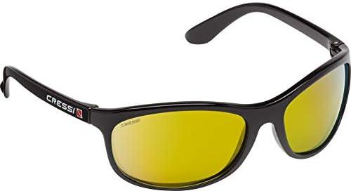 Rocker Floating Sunglasses Black Mirrored Lens Orange, One Size