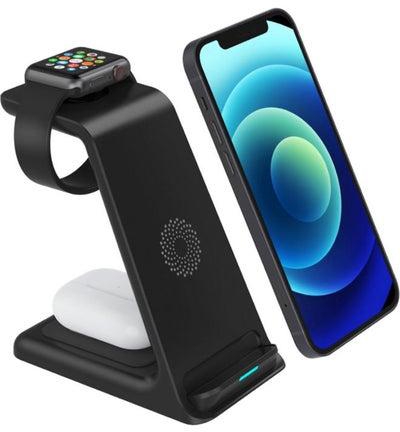 3-In-1 Wireless Charger Black