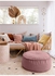 Decorative Filled Pouf Pink 90x90x25cm