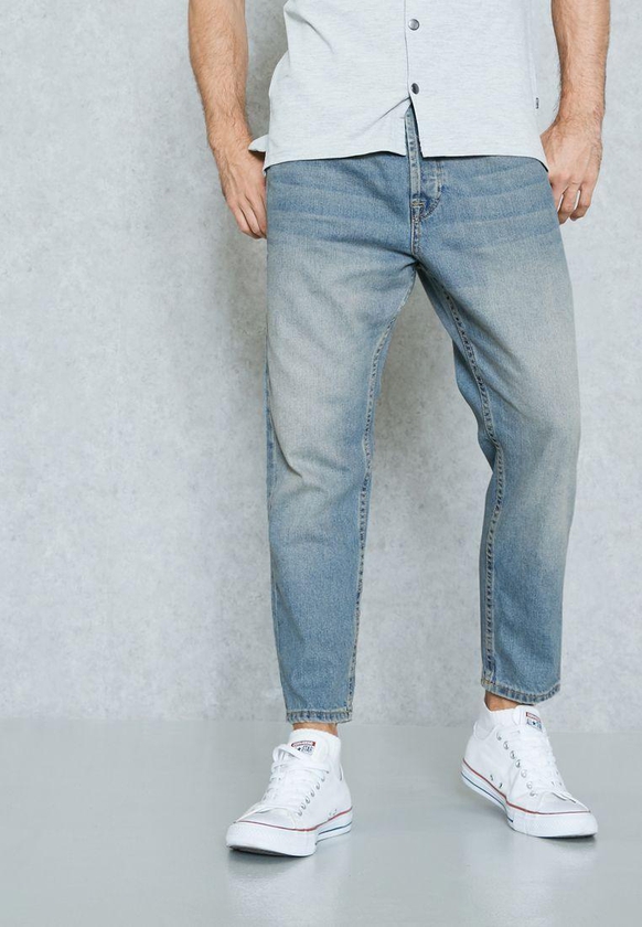 Straight Fit Light Wash Jeans