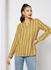 Striped Top With Long Sleeves Mustard Yellow