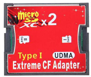 Dual TF To CF Adapter Card Dual Micro SD To CF Converter Sup