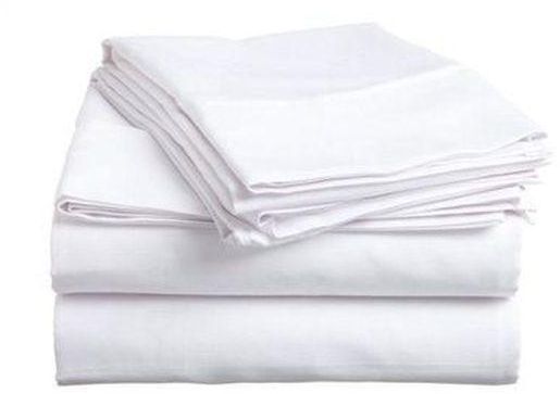 Generic 2 SetS OF(6X6)Plain Bedsheets With 8 Pillow Cases - White
