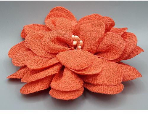 Generic Orange-Fabric Brooch Clip Hair/Dress Flower Accessories Artificial Fabric Flowers Headbands