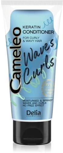 Cameleo - Waves & Curls - Conditioner- Keratin Hair Care Line for Curly and Wavy Hair - Keratin - Smooth and Bouncy Curls and Waves - Moisturizes, Regenerates - Smoothes - 200ml