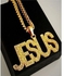 Jesus Statement Gold Pendant And Necklace