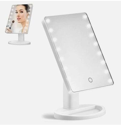 Touch Screen Vanity Mirror with LED Brightness Light White
