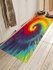 Swirl Tie Dye Pattern Water Absorption Area Rug - W16 X L47 Inch