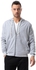 Izor Zipped Hooded Comfy Sweatshirt - Light Grey