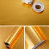A Roll Of Golden Foil Adhesive Sticker With A Design Of Interlocking Cubes To Decorate The Walls Of The House And Drawers, 5 M, 60 Cm.