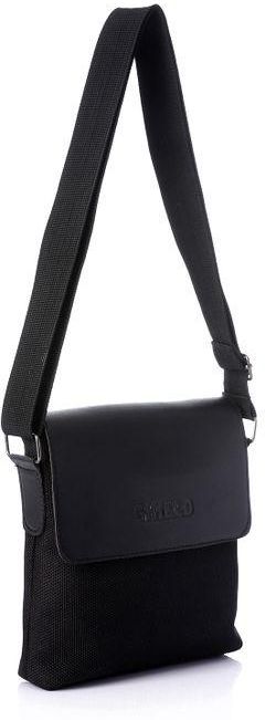 Shield Zipped Casual Cross-Body Bag - Black