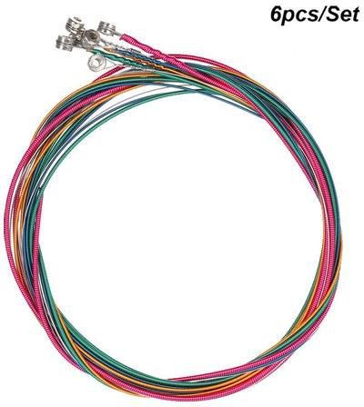 6-Piece Colourful Acoustic Guitar Strings